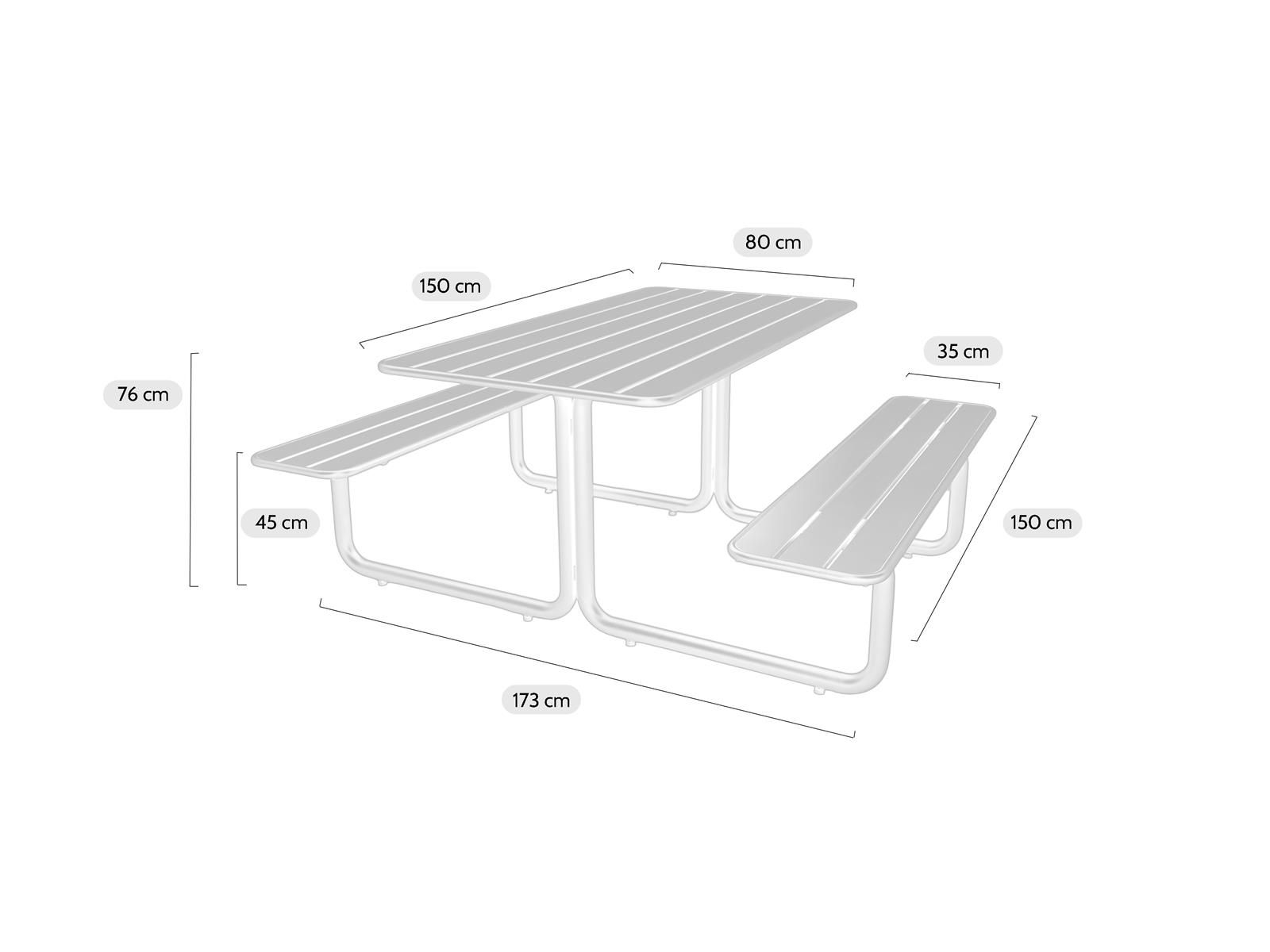 MaximaVida Brasil Metall-Picknicktisch