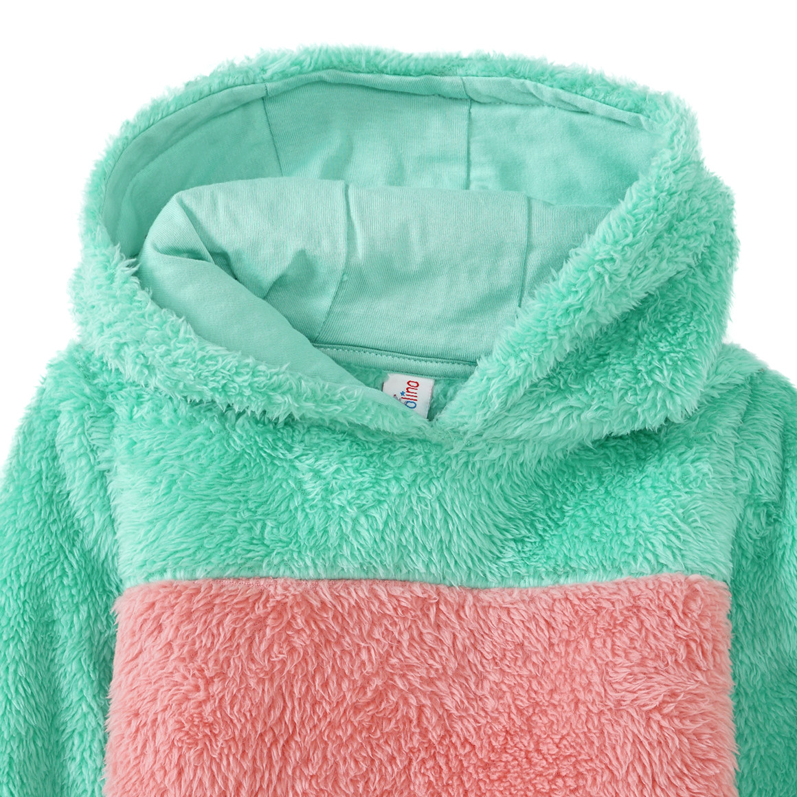 Mädchen Hoodie aus Teddyplüsch