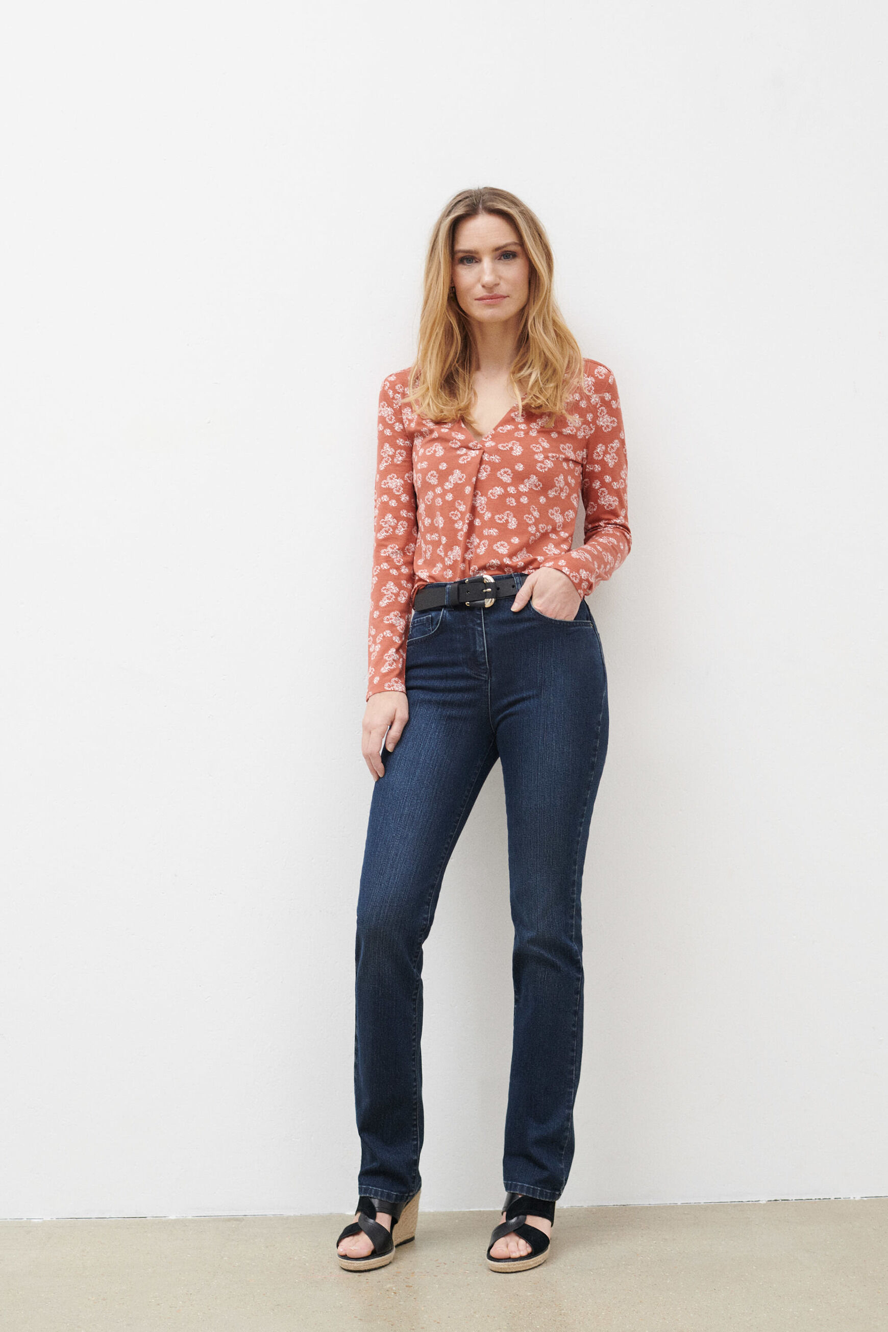 t-shirt doris orange clair femme