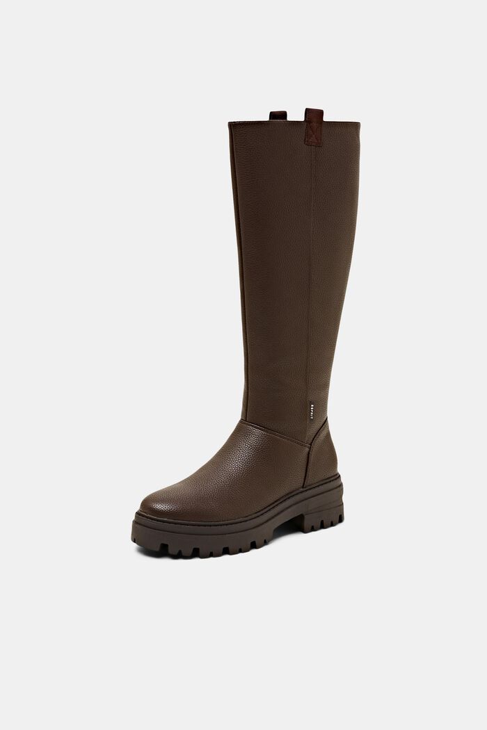 Grobe Boots in Lederoptik