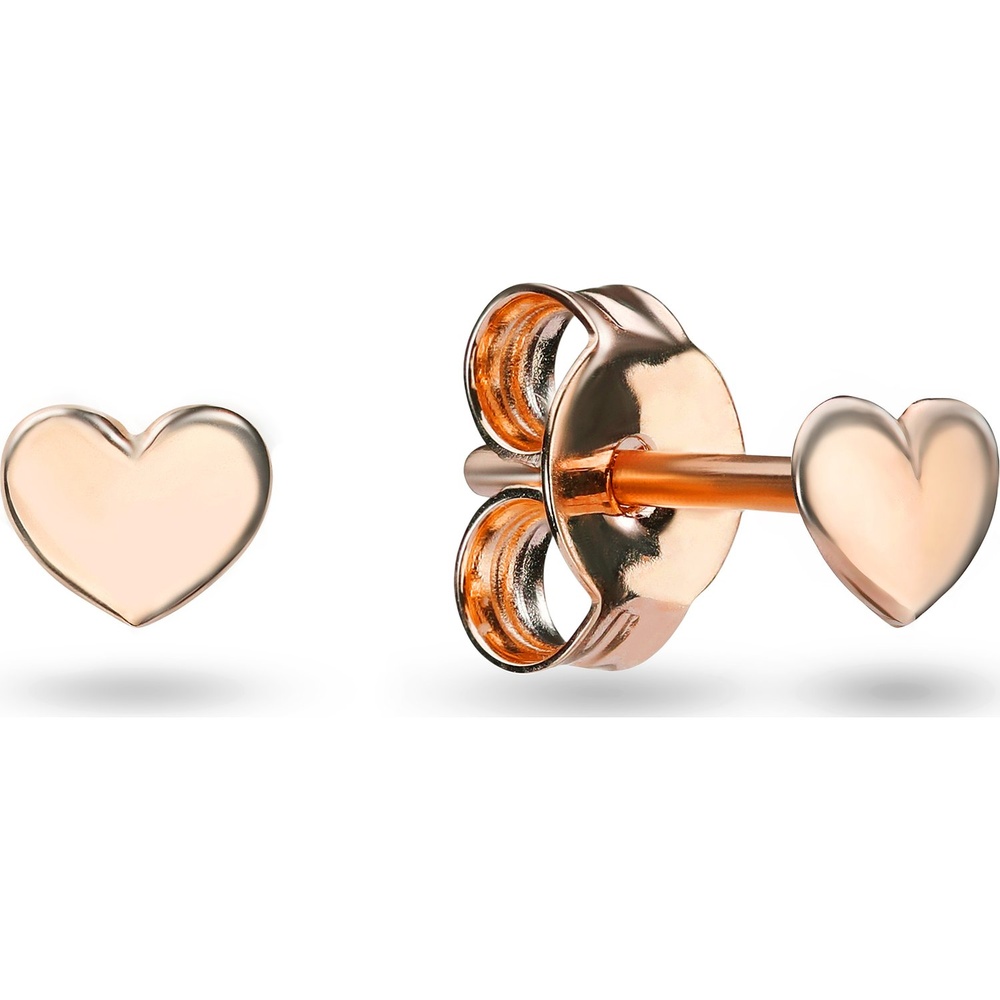 Valeria Boucles d'oreilles à fermoir à poussette 375 Or rose Boucles d'oreilles