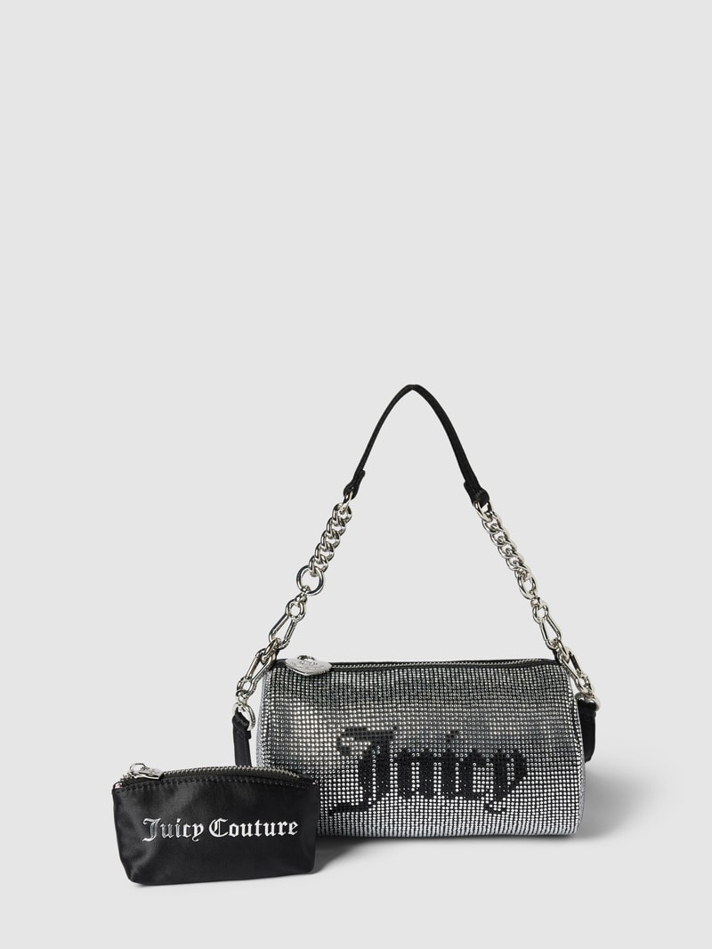 Handtasche mit Allover-Ziersteinbesatz Modell 'HAZEL' in black