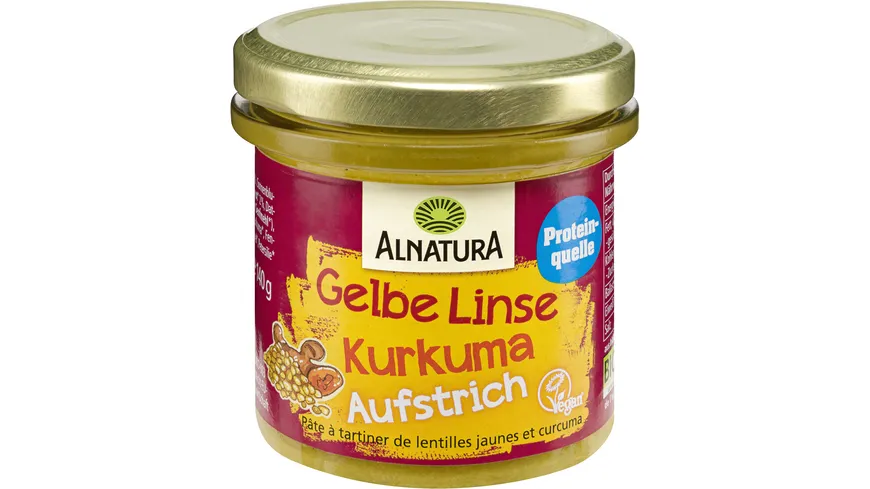 Alnatura Bio Gelbe Linse Kurkuma Aufstrich 140 g