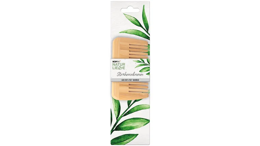 BODY&SOUL Strähnenkamm Mini Naturliebe Bambusholz