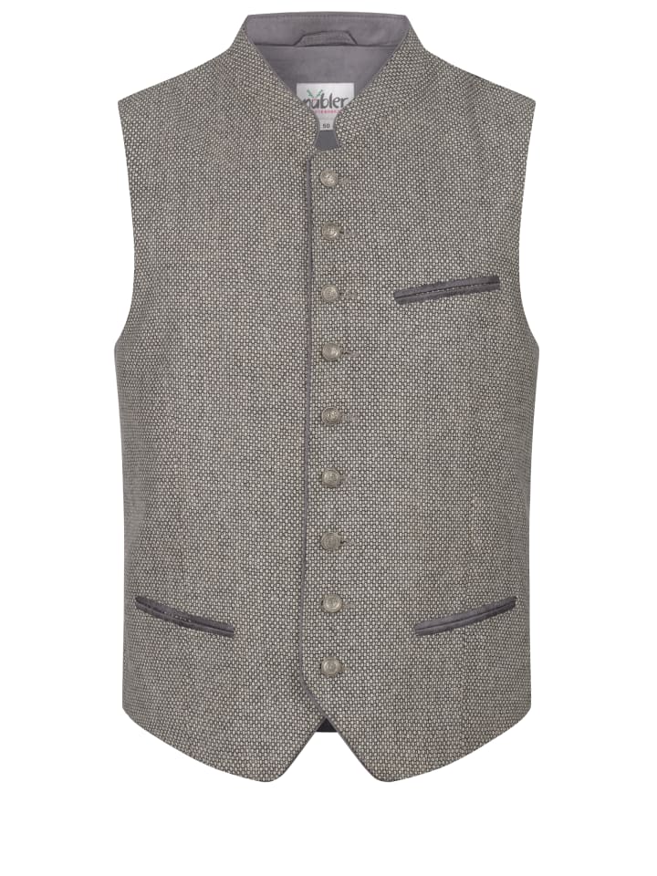 Nübler Trachtengilet Kilian in Grau günstig kaufen
