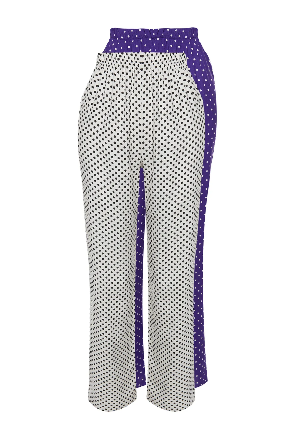 Trendyol Collection  2er-Pack Pyjamahosen aus gewebter Viskose mit Polka-Dot-Muster THMAW24PJ00009