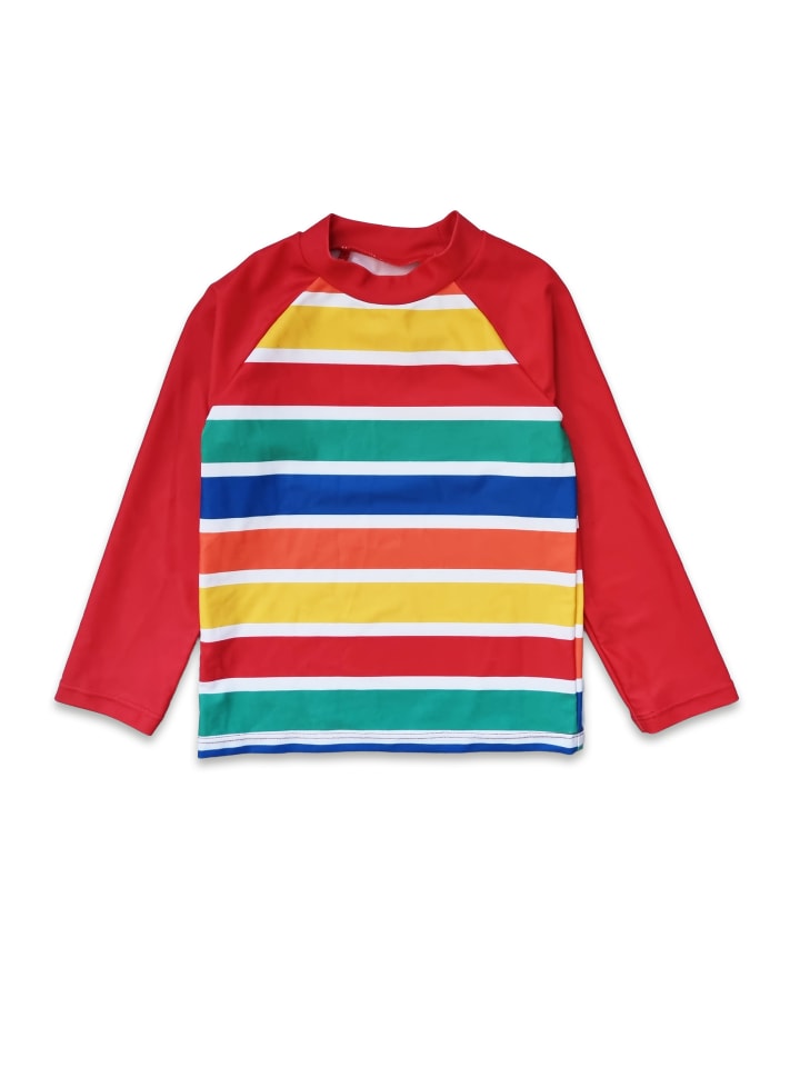 Toby Tiger Badeshirt mit Happy Streifen in bunt günstig kaufen