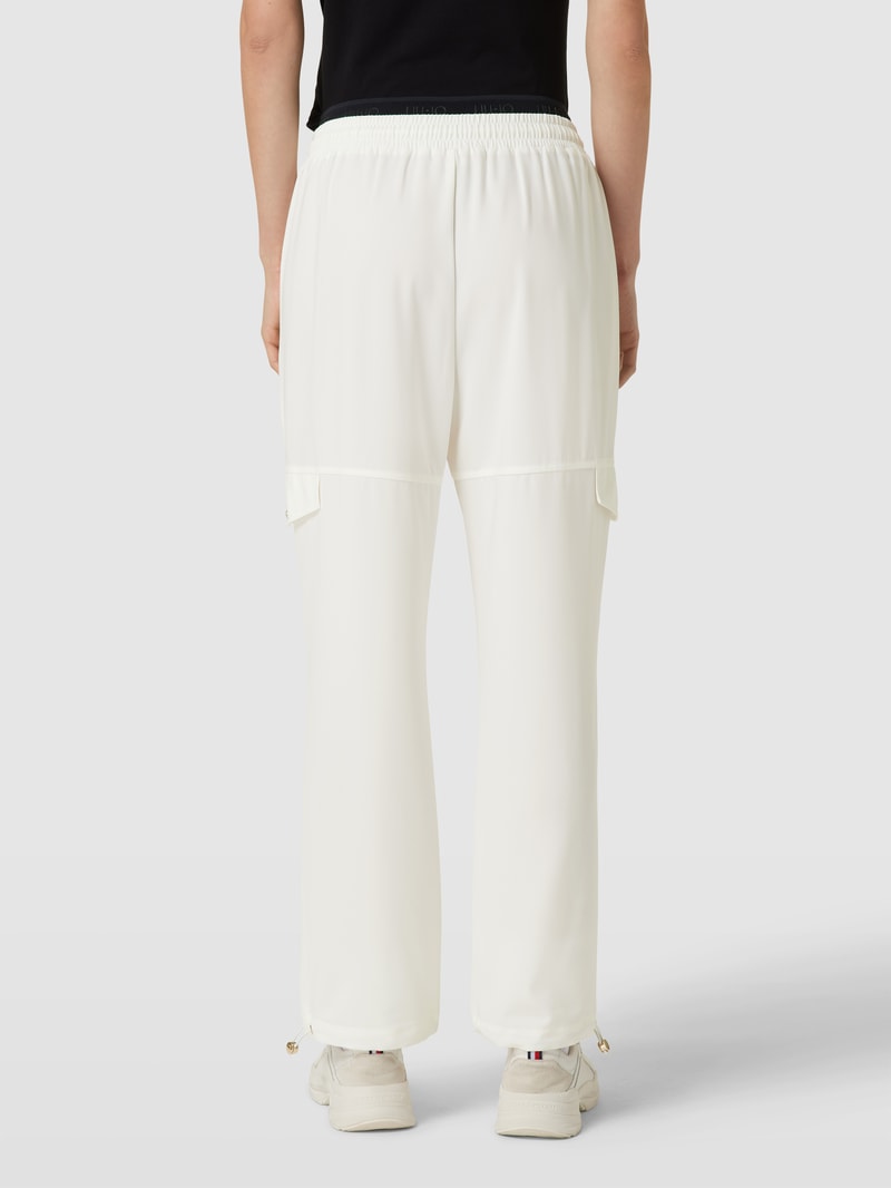 Hose mit Label-Details in weiss