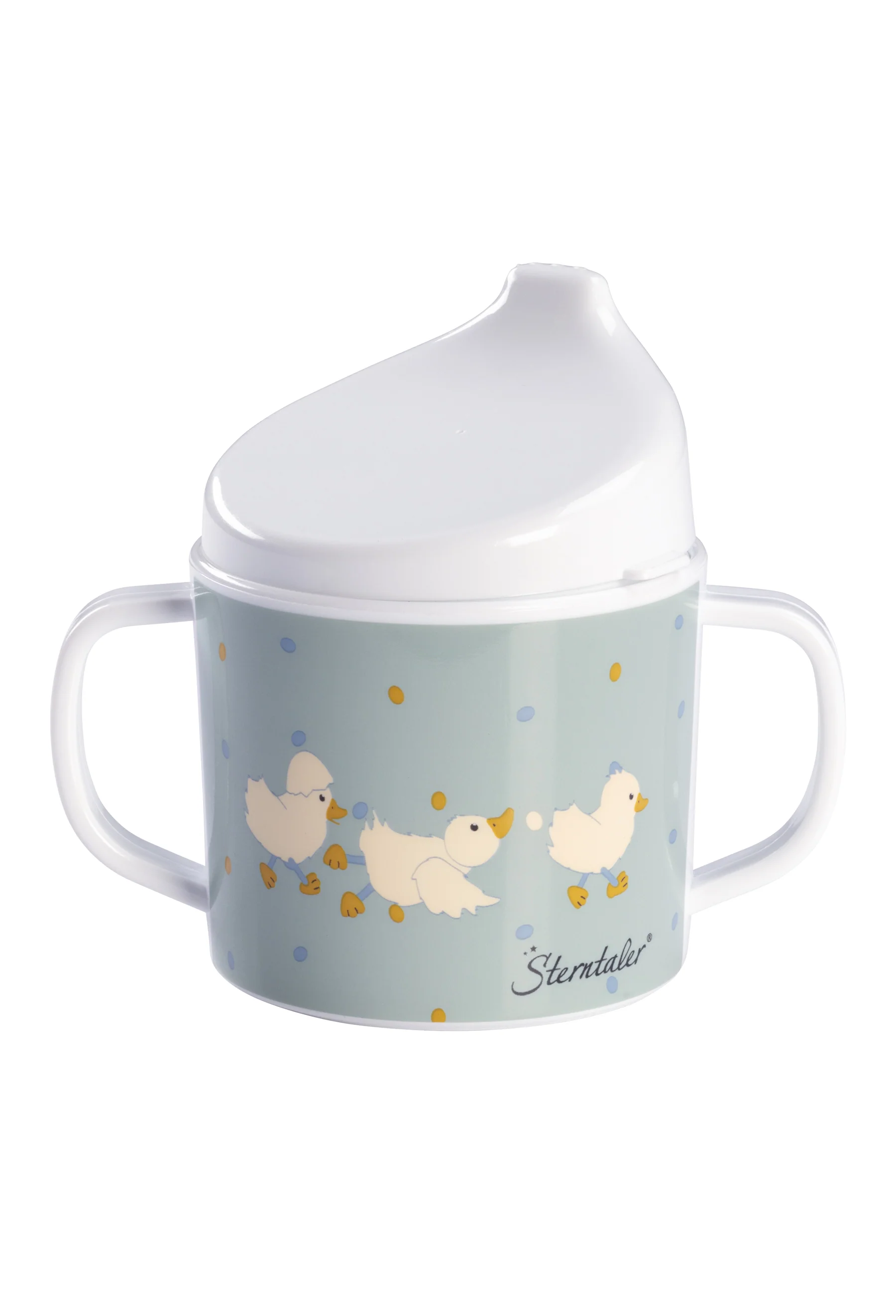 Trinklerntasse mit Trinkaufsatz, Ente Edda