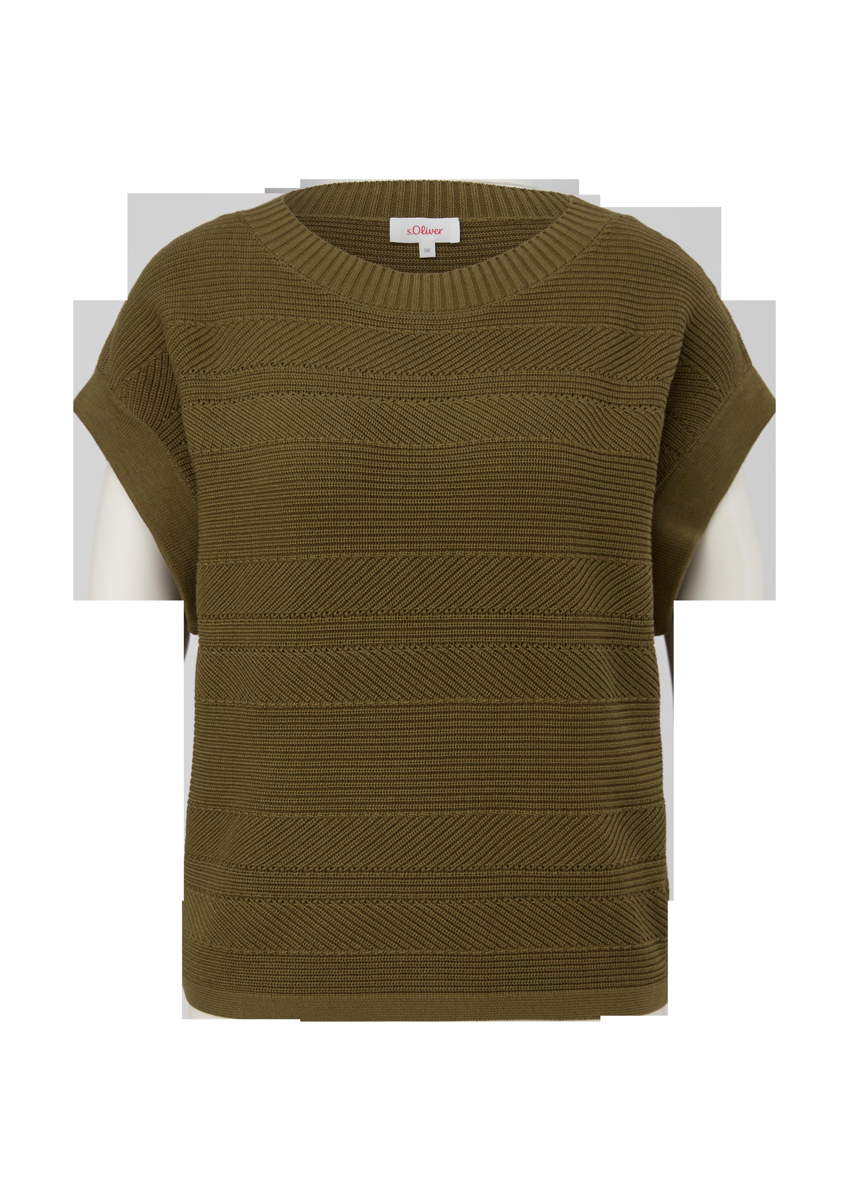 Ärmelloser Strickpullover  2132558-7723