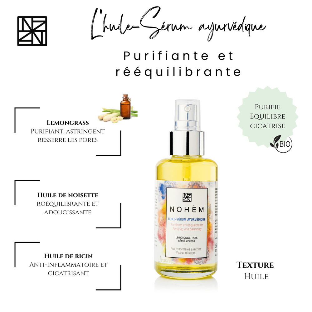 nohèm Huile-sérum ayurvédique huile ayurvédique corps
