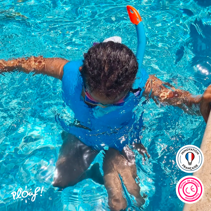 Maillot de bain flottant : Mademoiselle pois Bleu