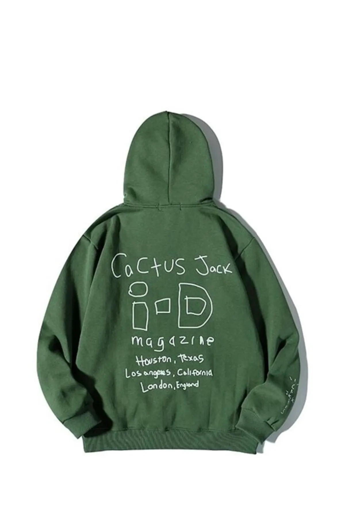 My Blog  Unisex-Sweatshirt mit Kapuze, grün, mit I-d-Aufdruck, in Übergröße