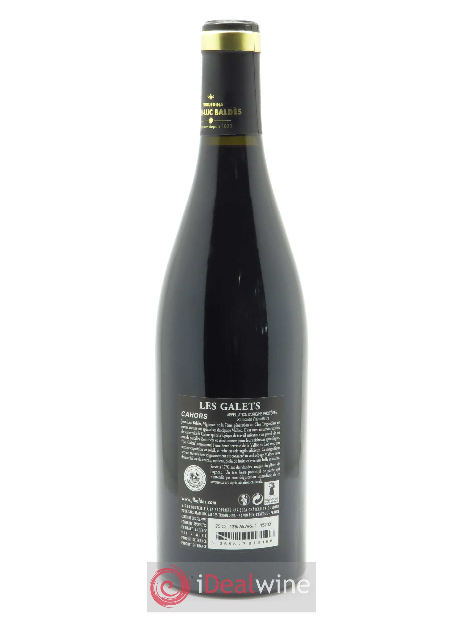 Cahors Clos Triguedina Les Galets Jean-Luc Baldès  2013 - Lot de 1 Bouteille