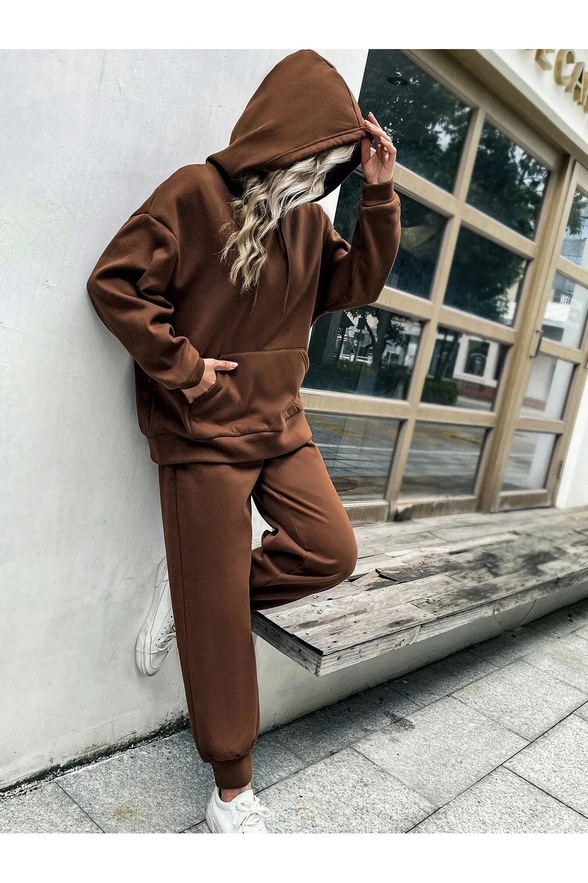 MOONBULL  Sport-Sweatsuit Set - Braun - Regular Fit