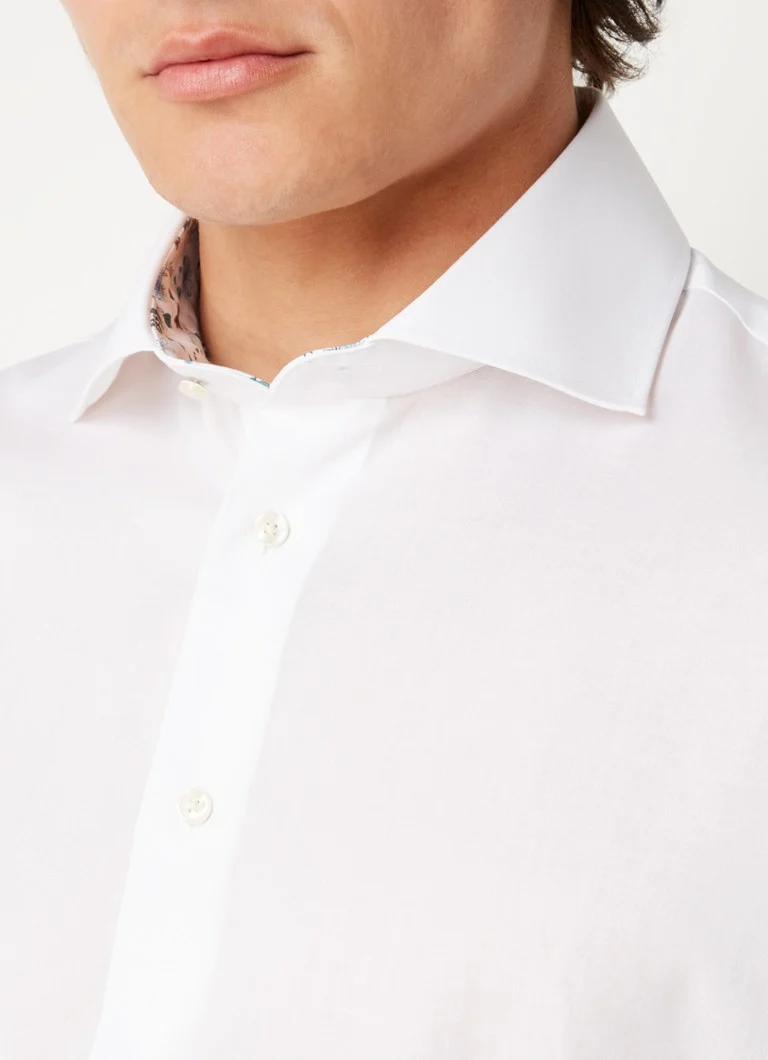 Košile Michaelis Slim Fit s výstřihem do V a límcem bez žehlení