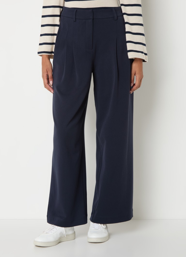 Pantaloni largi cu talie înaltă Henrika de la MSCH Copenhagen, cu buzunare laterale.