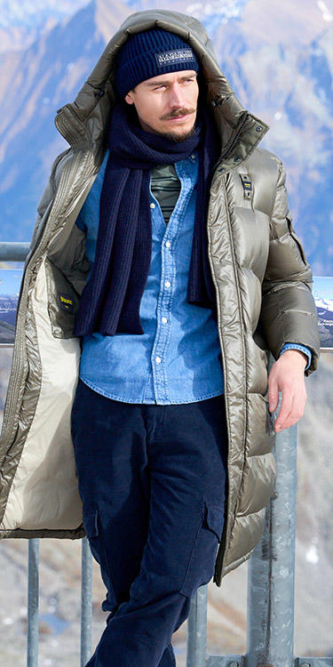 Blauer. USA, Steppmantel im Fokus, Komplett-Outfit