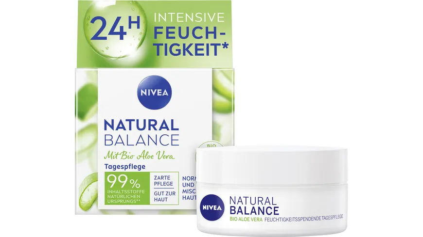 NIVEA Natural Balance Feuchtigkeitsspendene Tagespflege Normale und Mischhaut 50 ml