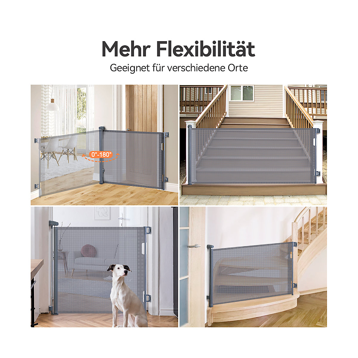 Einziehbare Schutztür Türschutzgitter 0-140cm