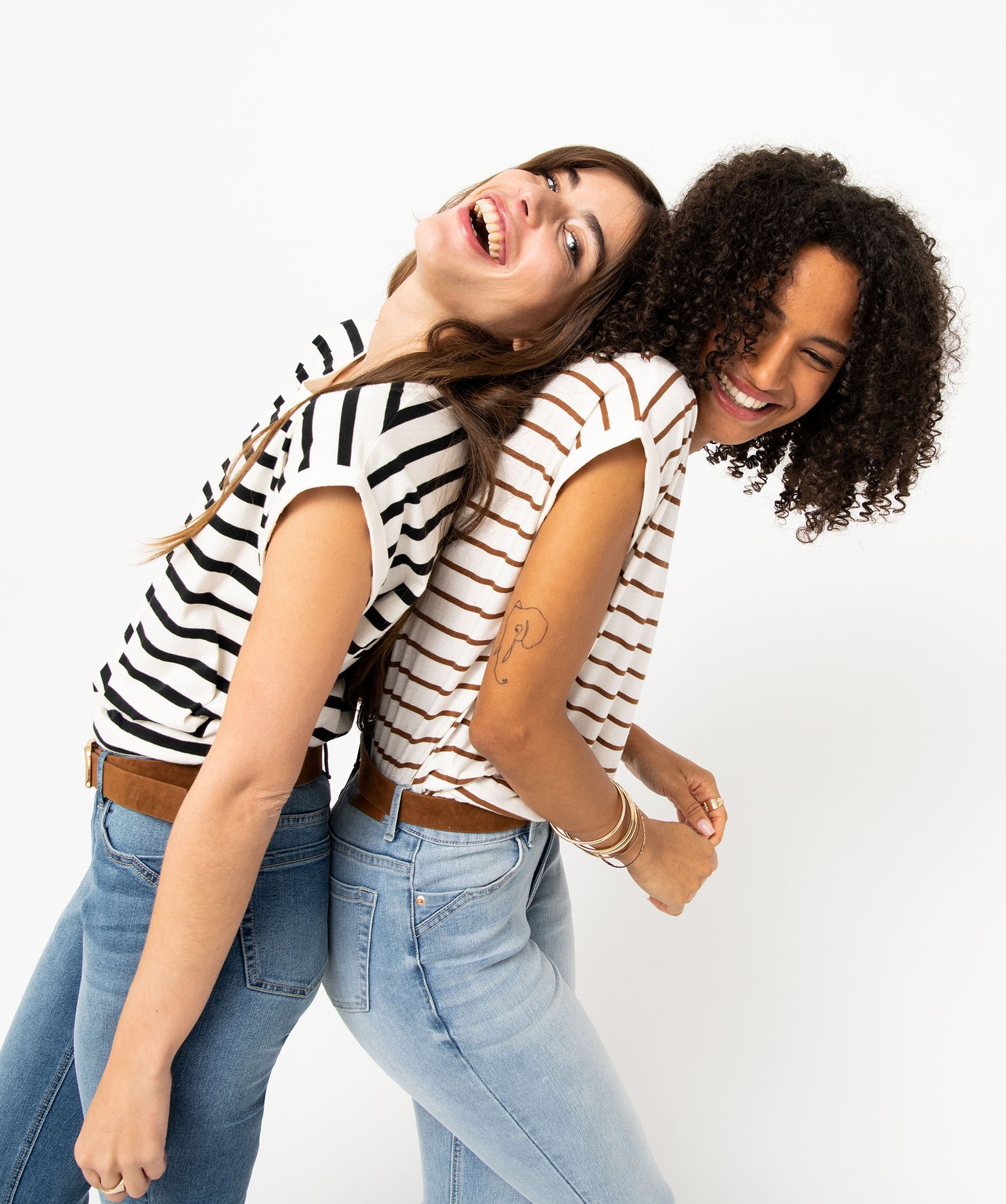 Tee-shirt femme rayé à manches ultra courtes raye | GEMO
