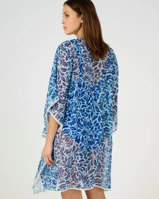 Kaftan noir ou imprimé en voile