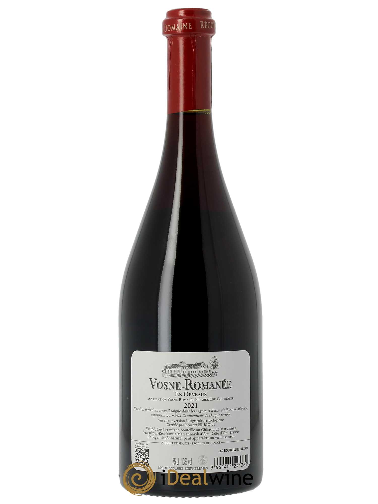 Vosne-Romanée 1er Cru En Orveaux Château de Marsannay  2021 - Lot de 1 Bouteille