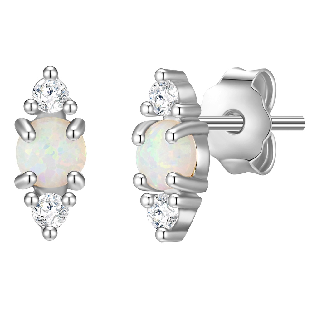 Glanzstücke München Puces d'oreilles en argent Losange Argent sterling Oxyde de zirconium (CZ) en Arg Boucles d'oreilles
