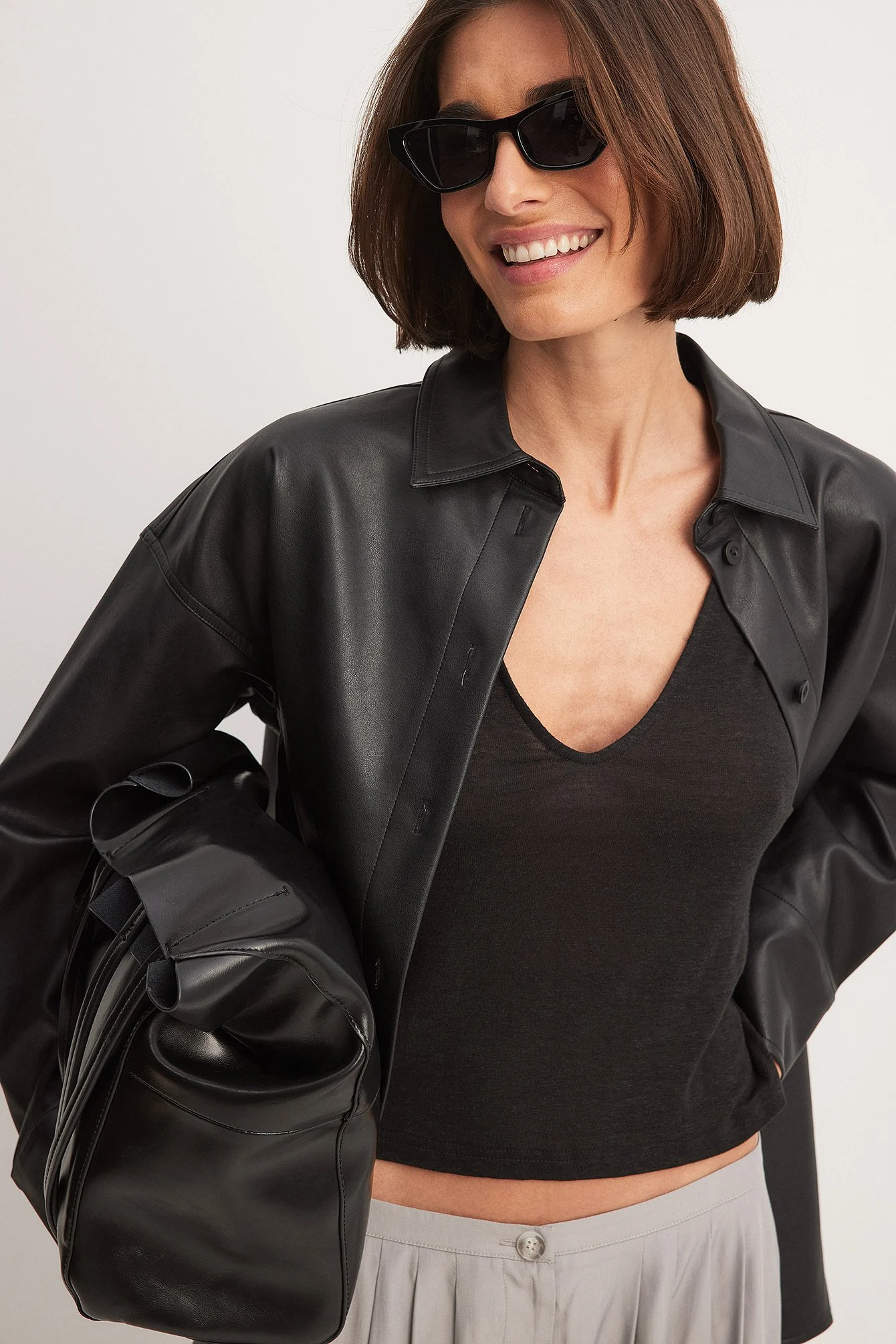 Recycelte Edgy Cateye Sonnenbrille