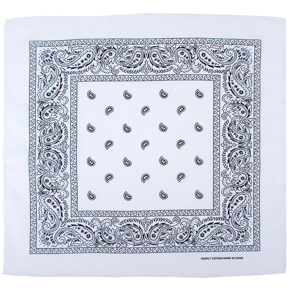 Bandana US Halstuch Paisley weiß