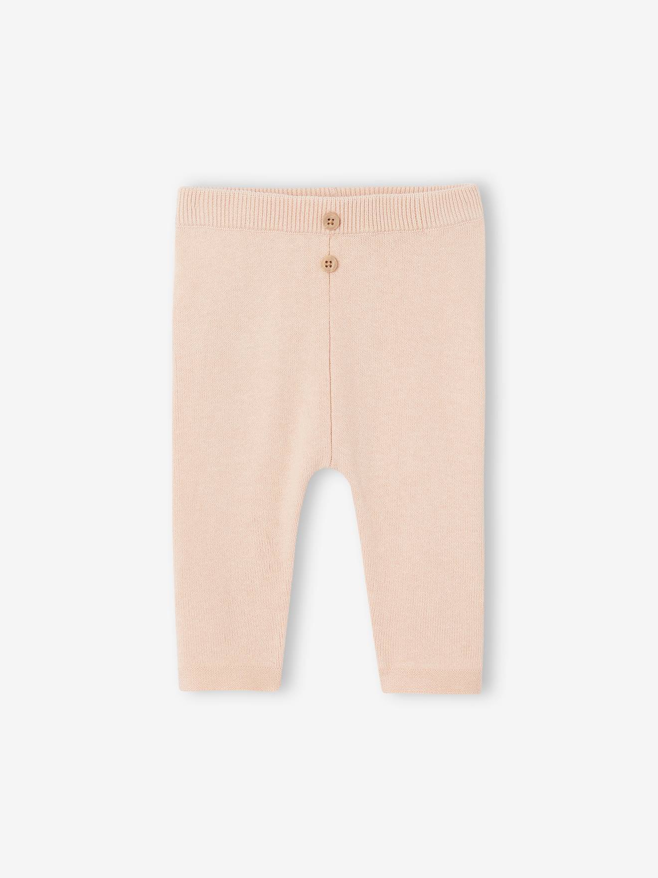 Vertbaudet Baby Strick-Set: Pullover & Hose Oeko-Tex - rosa nude