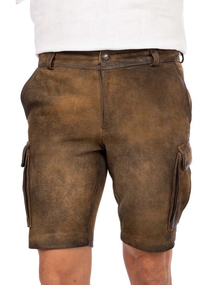MADDOX Lederhose CARGO in braun günstig kaufen