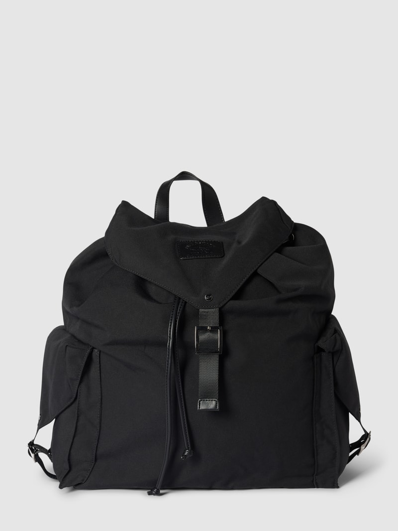 Rucksack mit Außenfächern in schwarz