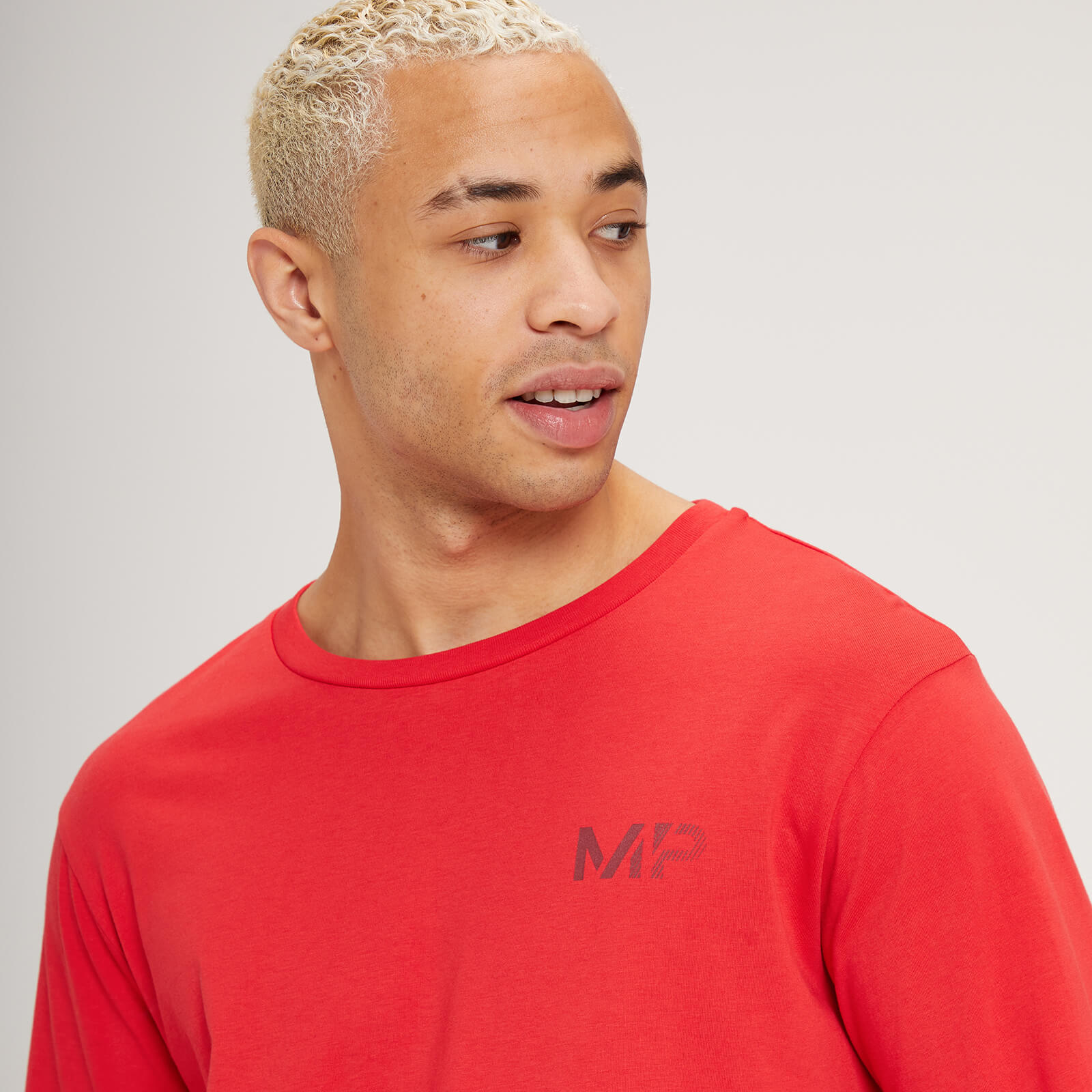 T-shirt à manches longues MP Fade Graphic pour hommes – Rouge danger