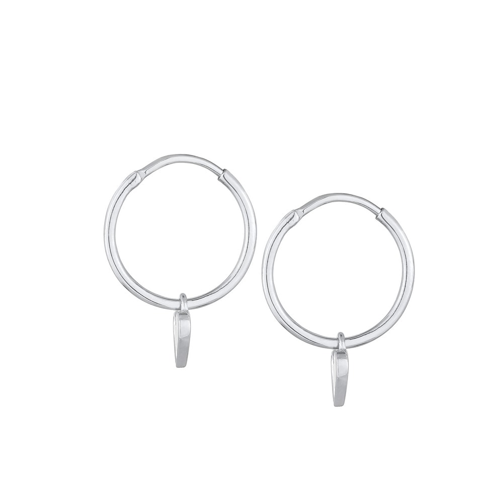 Elli Elli Boucles d'Oreilles Coeur Pendentif Adorable Boucles d'Oreilles Femme - Argen Boucles d'oreilles