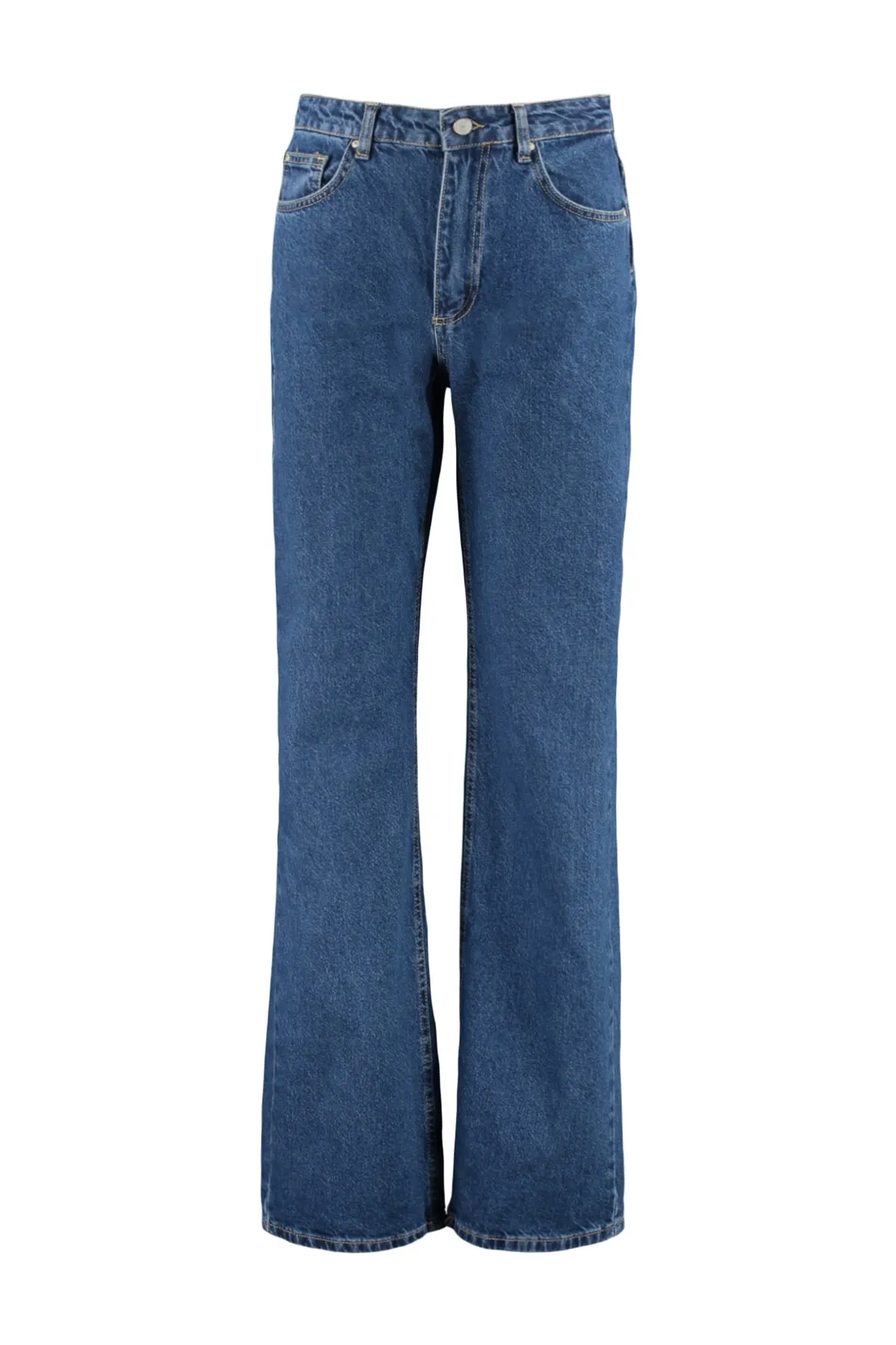 Trendyol Collection  Blaue Jeans mit hoher Taille und weitem Bein TWOSS23JE00068