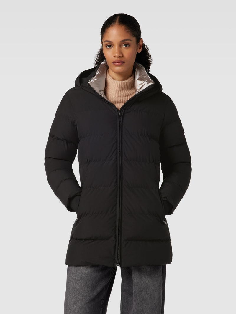 Steppjacke mit abnehmbarer Kapuze Modell 'GOLDMINE' in schwarz