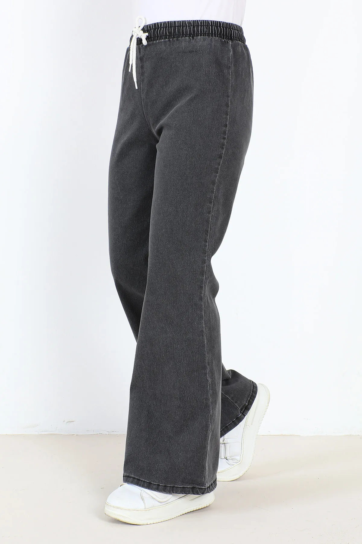 Tesettür Dünyası  Ausgestellte Jeanshose TSD22014 Anthrazit