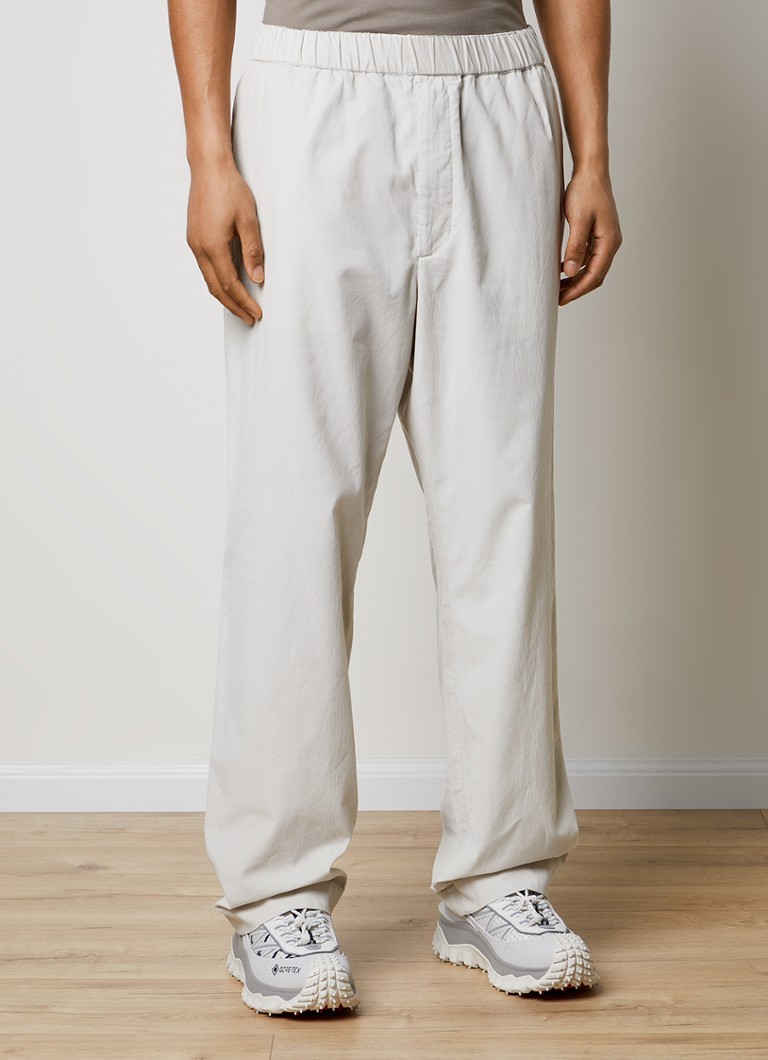 Pantaloni din catifea reiată Moncler pentru bebeluși cu picior larg