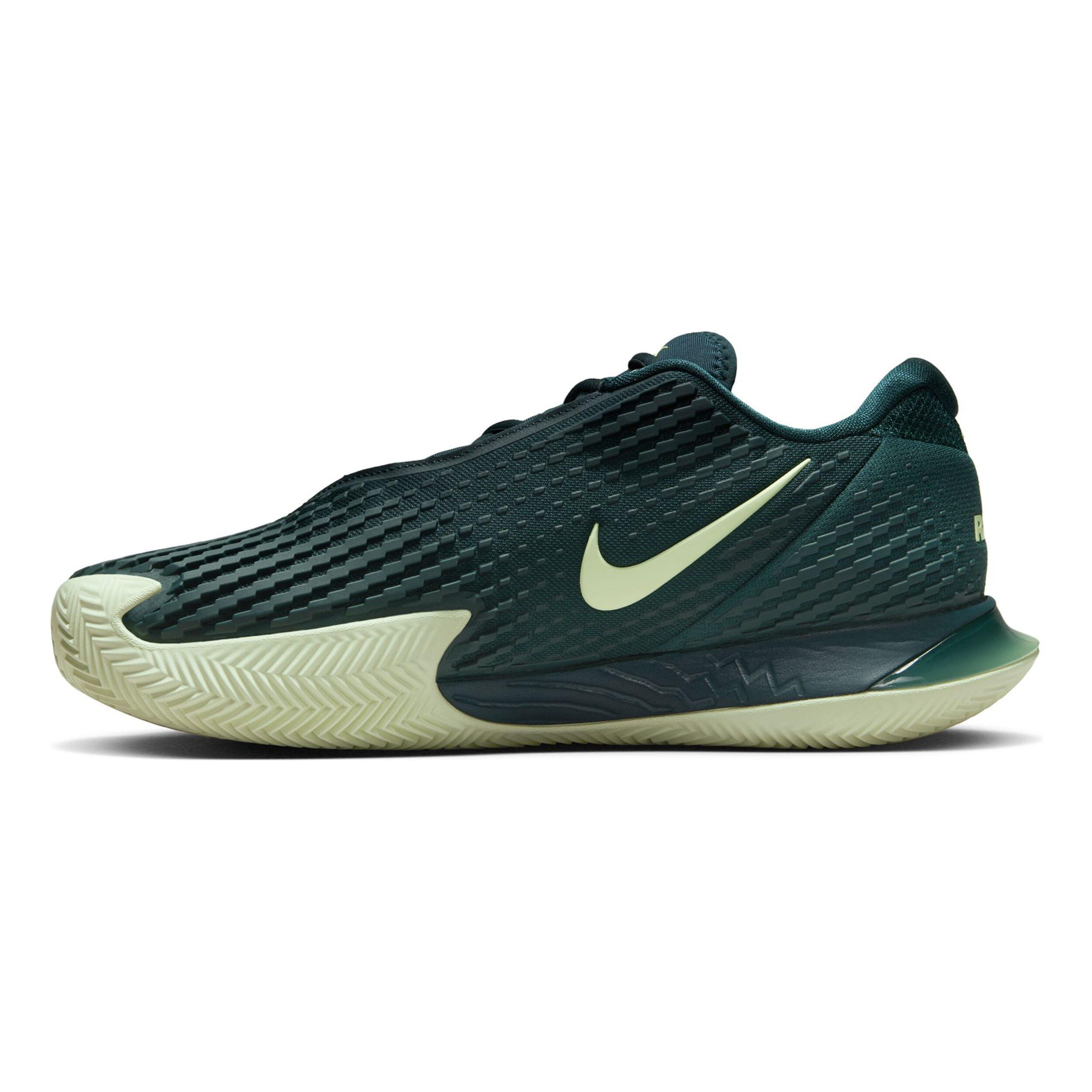 Court Vapor Cage 4 Rafa Sandplatzschuh Herren - Dunkelgrün, Limette
