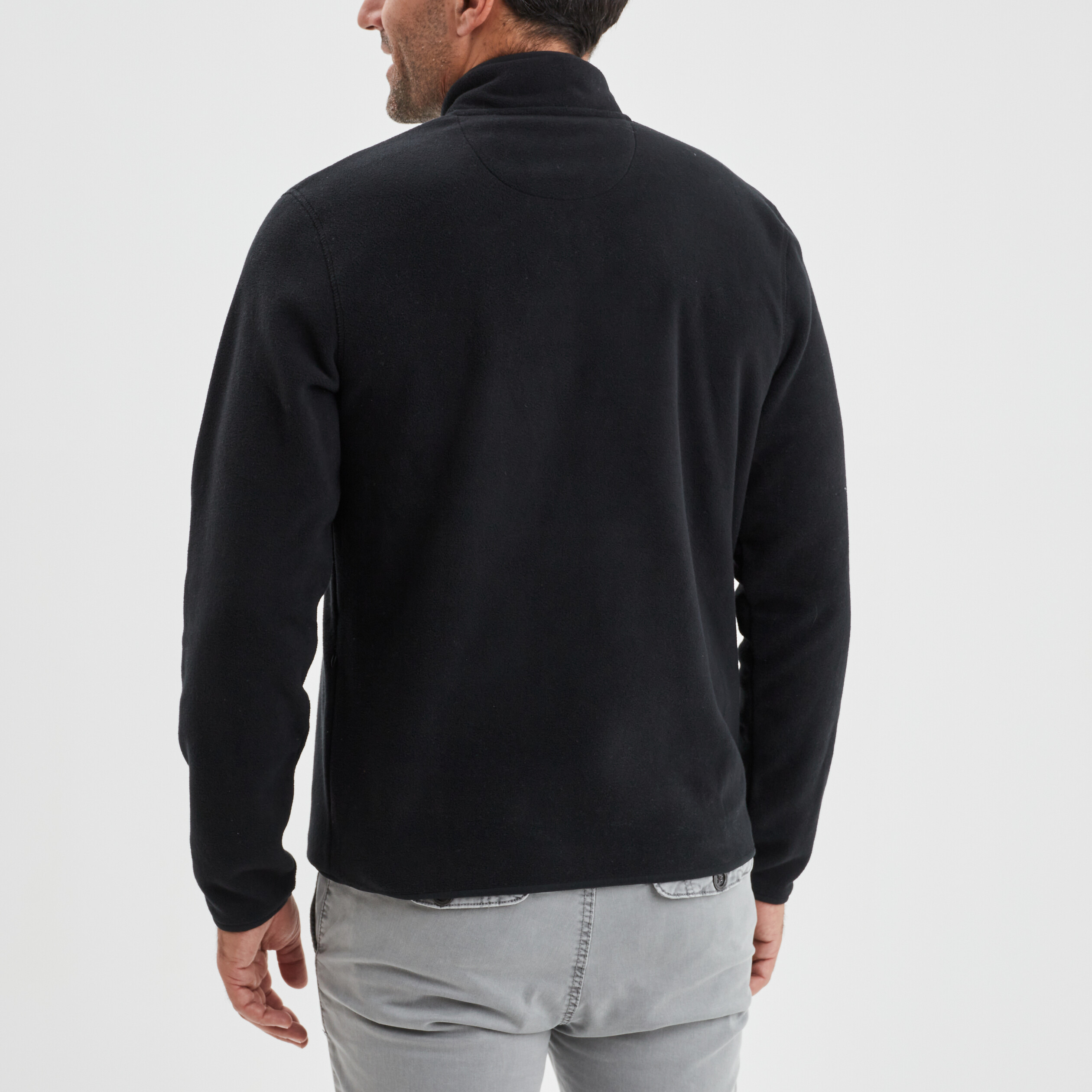 Sweat polaire camionneur Trappeur noir homme | La Halle