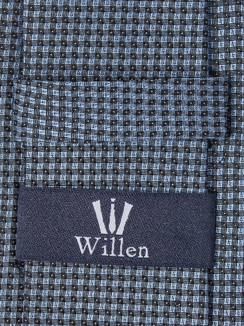 Krawatte aus reiner Seide (6,5 cm) in bleu