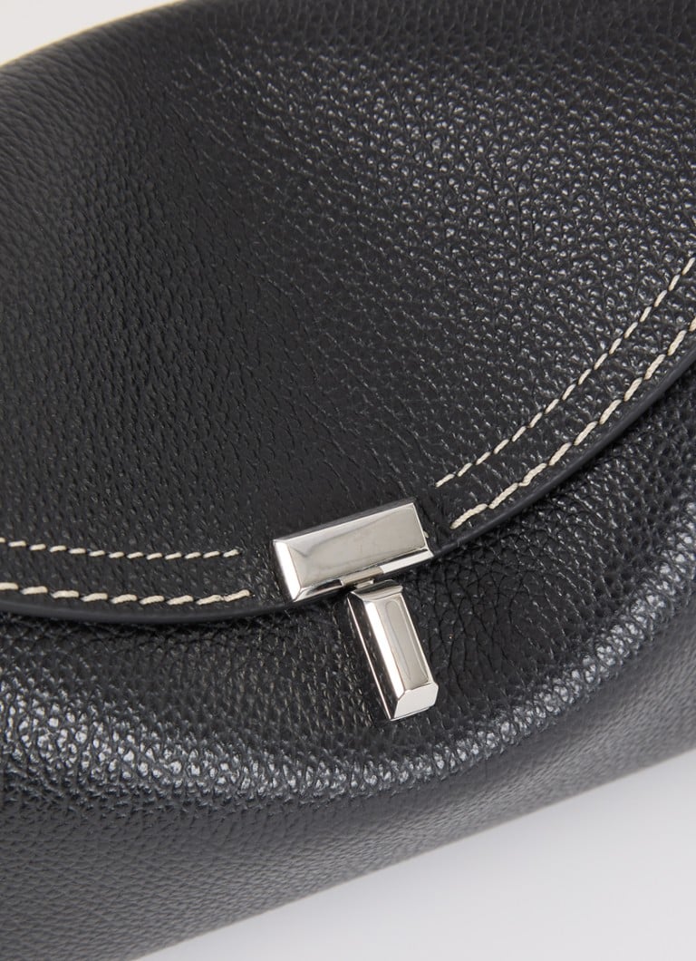 TOTEME T-Lock Lederclutch mit abnehmbarem Schulterriemen