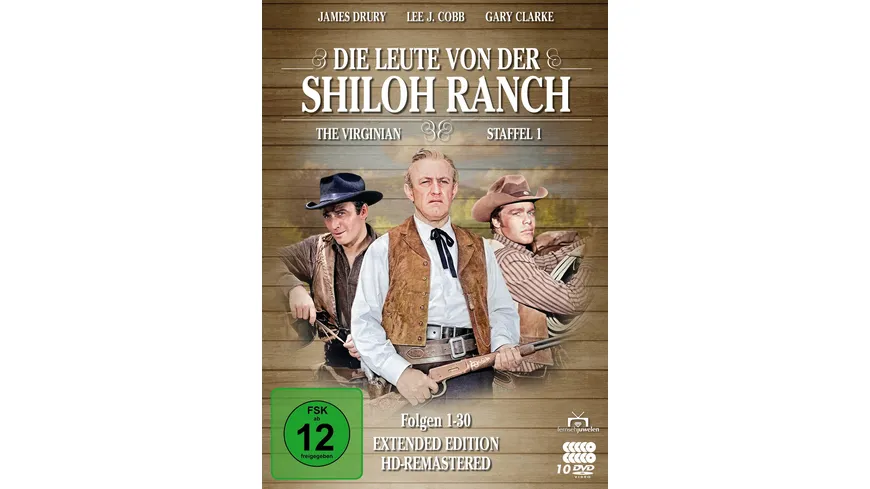 Die Leute von der Shiloh Ranch - Staffel 1 (HD-Remastered) (The Virginian: Extended Edition) (Fernsehjuwelen)  [10 DVDs]