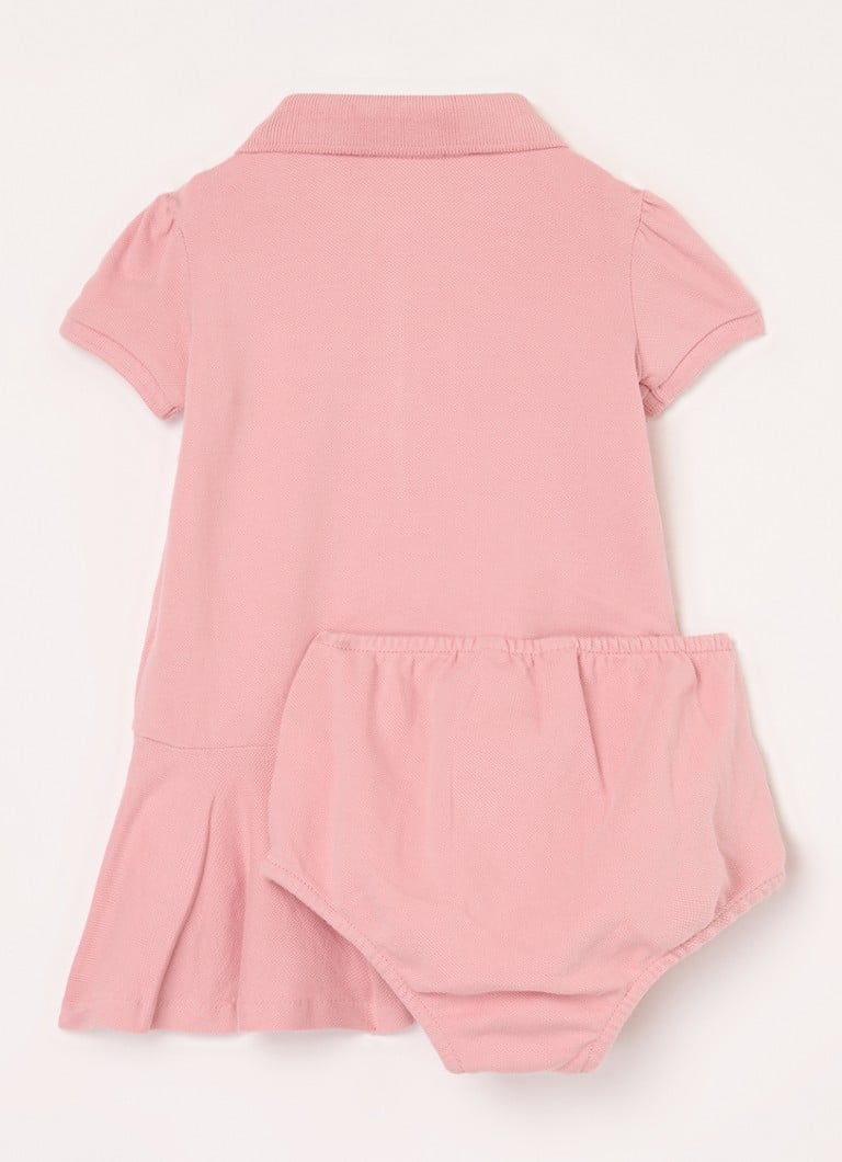 Polo Ralph Lauren din bumbac piqué cu pantaloni de puf