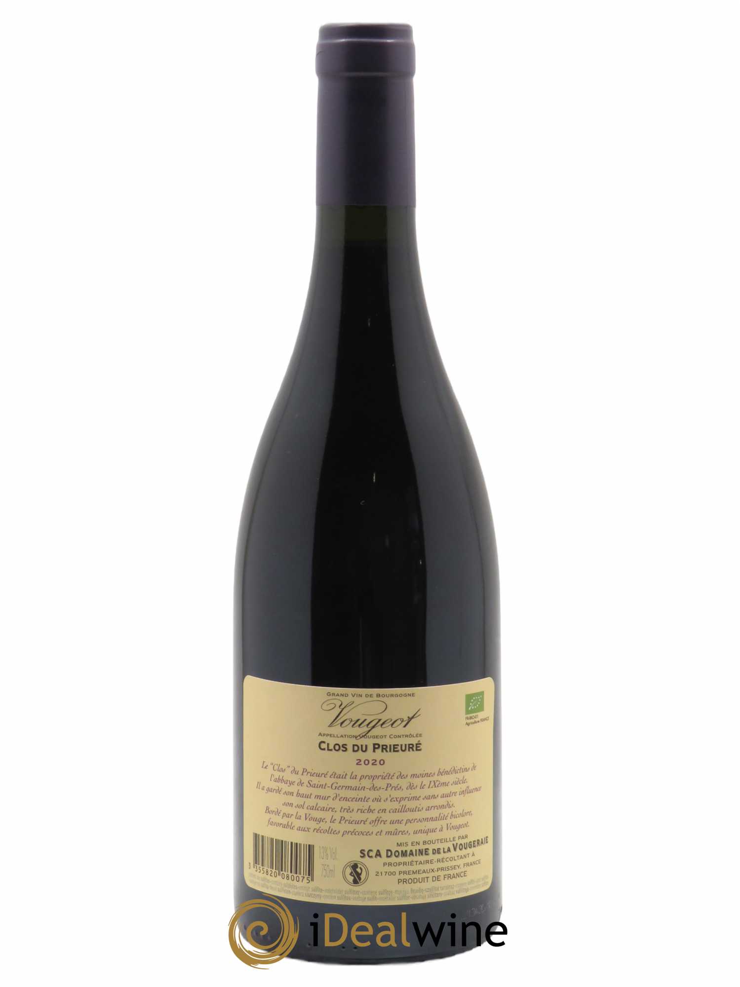 Vougeot Clos du Prieuré La Vougeraie  2020 - Lot de 1 Bouteille