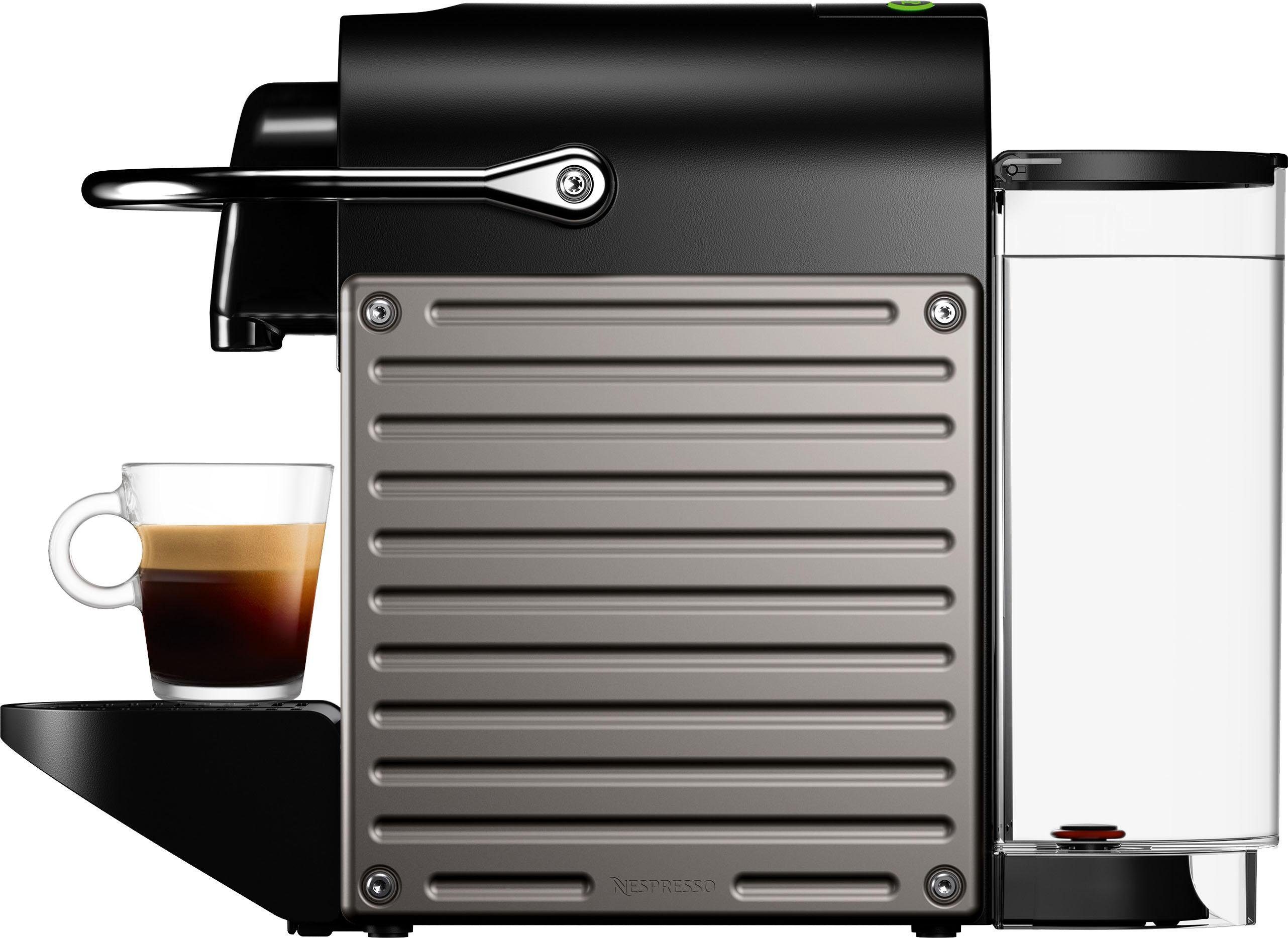 Nespresso Kapselmaschine XN304T Pixie von Krups, 19 Bar Druck, Wassertank: 0,7 L, inkl. Willkommenspaket mit 14 Kapseln