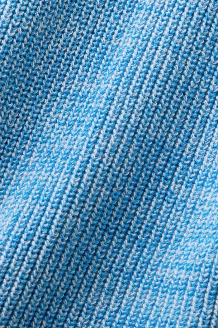 Melierter Strick-Cardigan mit Reißverschluss