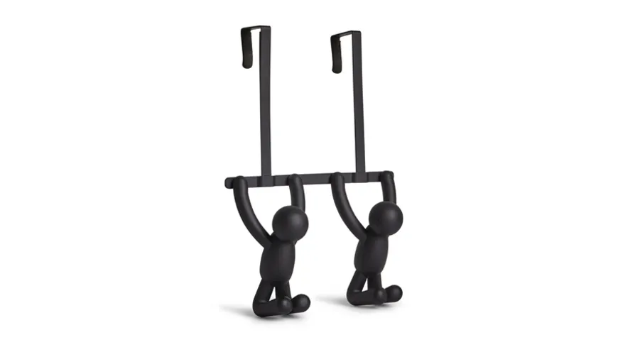 umbra Buddy Türgarderobe mit Doppelhaken schwarz
