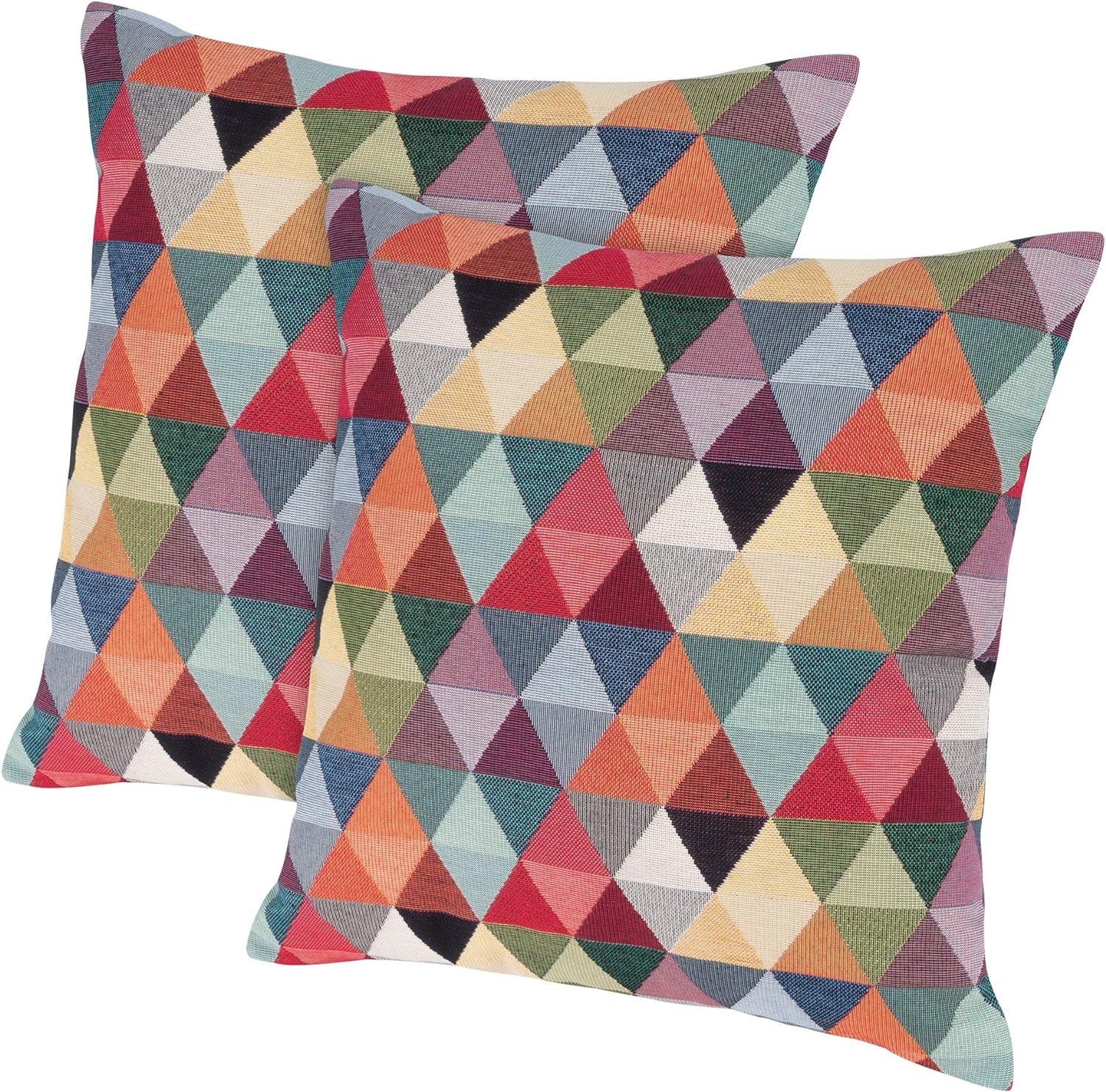 Selfitex Dekokissen farbenfrohes Sofakissen 30/50 oder 40/40 - 2er Set mit Füllung, für Sofa, Couch, Bett oder als Polster jeglicher Art